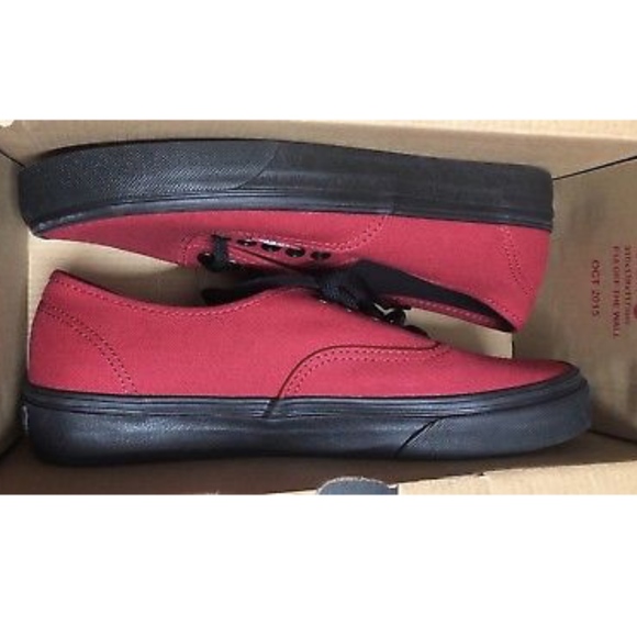 red vans black sole